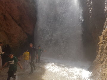 Multi-tiered waterfall in central north Iran