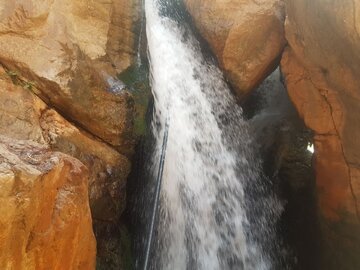 Multi-tiered waterfall in central north Iran