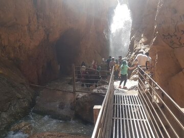 Multi-tiered waterfall in central north Iran