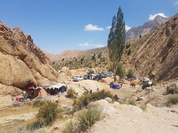 Multi-tiered waterfall in central north Iran