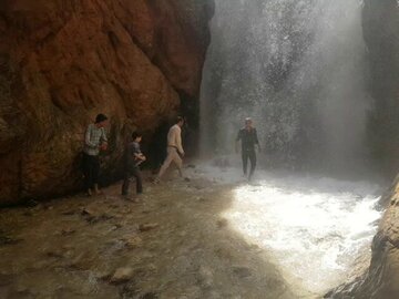 Multi-tiered waterfall in central north Iran