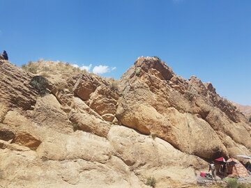 Multi-tiered waterfall in central north Iran