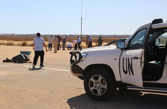 بازدید نمایندگان سازمان ملل از فرودگاه زواره- لیبی