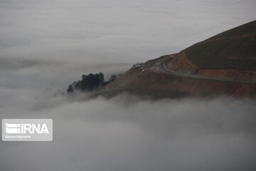 Fog and road: The beauties of Iran's Asalem to Khalkhal road