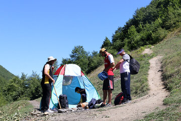 Mountaineering in Heyran tourist region in north Iran