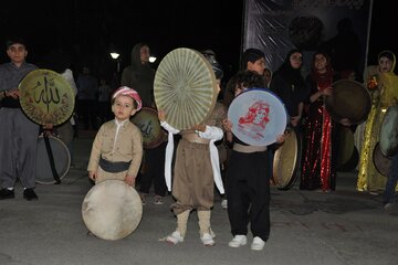 مراسم دف‌نوازی گروهی در مهاباد