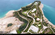 "Kushk" tourism and recreation island in Iran's Andika County