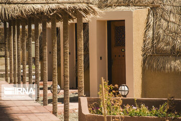 Hut hotels made of palm fronds in south Iran