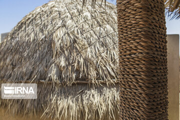 Hut hotels made of palm fronds in south Iran