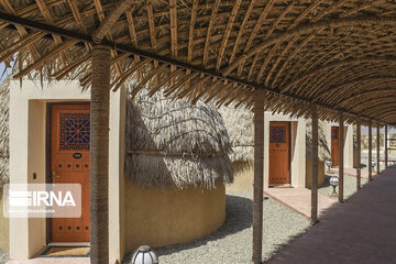 Hut hotels made of palm fronds in south Iran