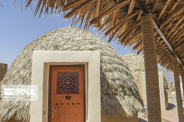 Hut hotels made of palm fronds in south Iran