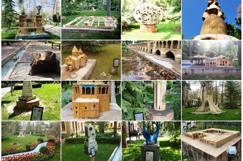 Iranian Art Museum Garden portrays miniature of Iranian architecture 