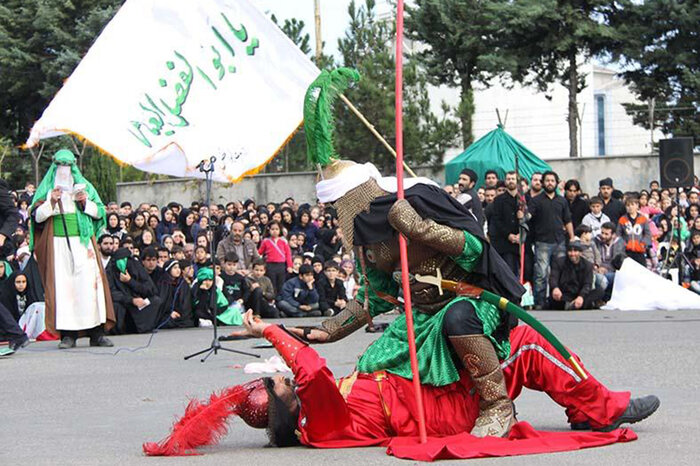 شبیه‌خوانان در اردبیل، حماسه عاشورای حسینی را به تصویر کشیدند