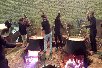 مراسم‌ حلیم‌پزان در روستای فدیشه نیشابور