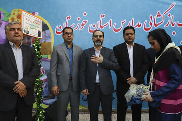 آیین نواختن زنگ بازگشایی مدارس استان خوزستان