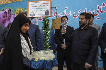 آیین نواختن زنگ بازگشایی مدارس استان خوزستان