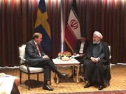 ایرانی صدر اور سوئڈش وزیر اعظم کے درمیان ملاقات، اہم مسائل پر تبادلہ خیال