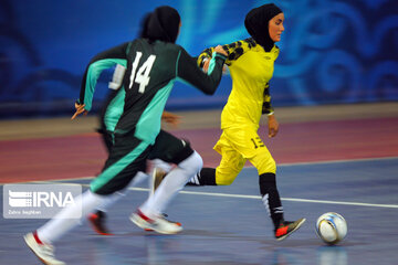 Women play futsal Iran premier league