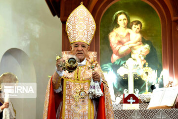 Christians marks Saint George in a church in Tehran