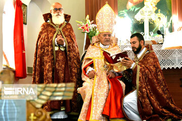 Christians marks Saint George in a church in Tehran