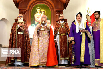 Christians marks Saint George in a church in Tehran