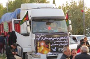 کمک‌های مردمی استان یزد به وسیله ۶۶ دستگاه کامیون به عراق ارسال شد