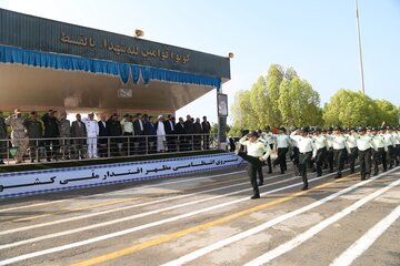 صبحگاه مشترک نیروهای مسلح استان هرمزگان