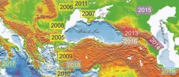 بررسی تغییرات زمین‌شناختی دریای خزر و سیاه