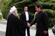 President Rouhani officially welcomes Pakistan's PM Imran Khan