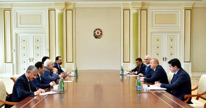 FM Zarif holds talks with Azeri president