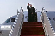 President Rouhani leaves Tehran for Baku