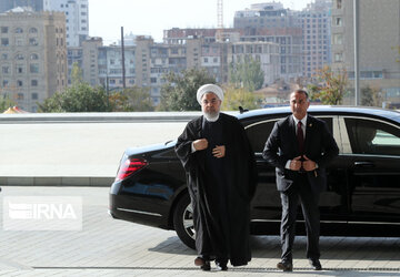 Iranian President arrives in the 18th NAM Summit