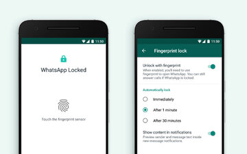 پشتیبانی نسخه اندرویدی واتساپ از قفل اثرانگشتی