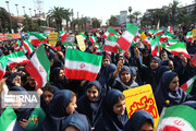 برگزاری راهپیمایی ۱۳ آبان در مناطق مختلف گیلان
