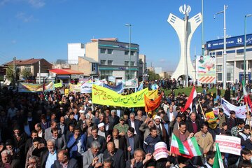 راهپیمایی 13 ابان مردم خلخال