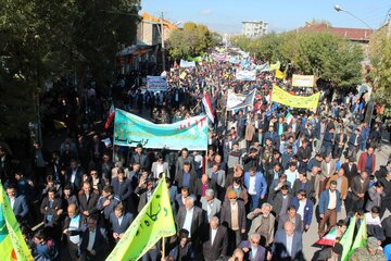 راهپیمایی 13 ابان مردم خلخال