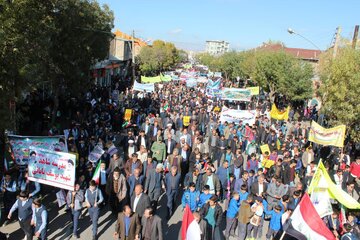 راهپیمایی 13 ابان مردم خلخال