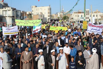 راهپیمایی 13 آبان در قصرشیرین