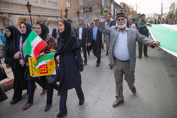 مراسم راهپیمایی ۱۳ آبان در شهر کرمانشاه