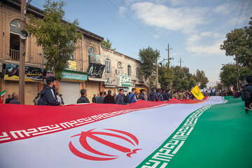 مراسم راهپیمایی ۱۳ آبان در شهر کرمانشاه