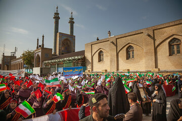 مراسم راهپیمایی ۱۳ آبان در شهر کرمانشاه