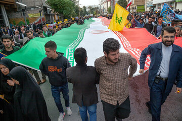 مراسم راهپیمایی ۱۳ آبان در شهر کرمانشاه