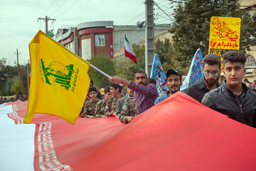 مراسم راهپیمایی ۱۳ آبان در شهر کرمانشاه