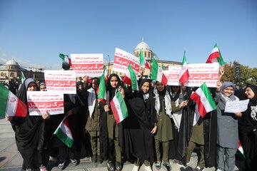 راهپیمایی ۱۳ آبان در همدان