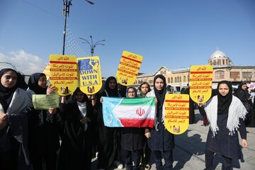 راهپیمایی ۱۳ آبان در همدان