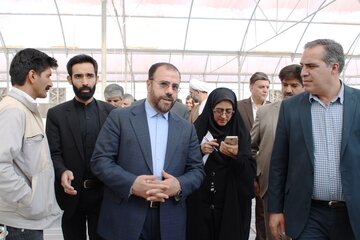 گزارش تصویری **** افتتاح نخستین مجتمع کشت گلخانه‌ای بدون خاک کشور با حضور معاون پارلمانی رییس‌جمهوری در مهریز