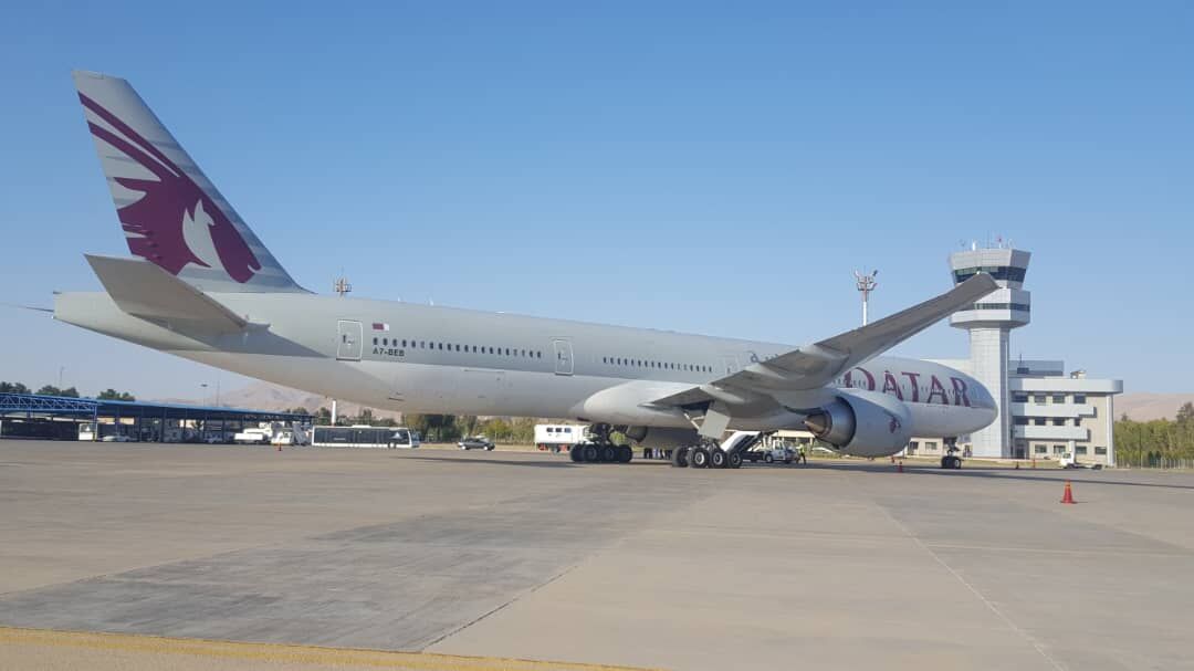 هواپیمای قطری فرودگاه شیراز را به مقصد دوحه ترک کرد