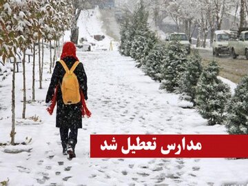 بارش برف مدارس ابتدایی بویراحمد را تعطیل کرد