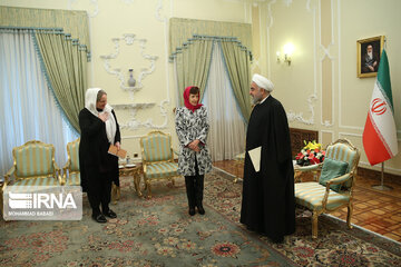 President Rouhani receives nine new Iranian envoys