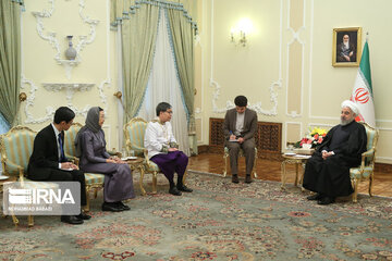 President Rouhani receives nine new Iranian envoys